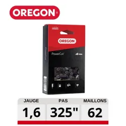 Chaine tronçonneuse Stihl carrée PowerCut 62 dents Oregon 22LGX062E