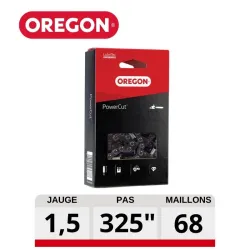 Chaine tronconneuse Carrée 68 dents Powercut .325", 1.5mm OREGON 21LGX