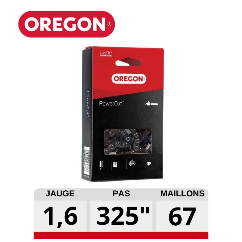 Chaine tronçonneuse Oregon carrée 325 063 67 dents PowerCut 22LGX067E