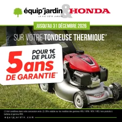 5 ans de garantie pour 1€ de plus. Sur les modèles des gammes HRG, HRN, HRX, HRD. Réservée aux particuliers jusqu’au 31/12/26.