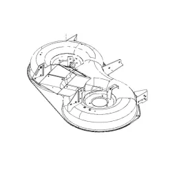 Carter de coupe nu tracteur tondeuse Husqvarna TC139T, CT154, CTH173 - 532440330