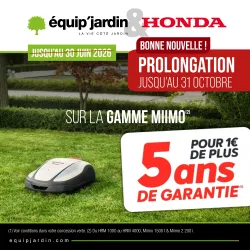 5 ans de garantie pour 1€ de plus. Du HRM 1000 au HRM 4000, Miimo 1500I et 2200I. Réservée aux particuliers jusqu’au 31/10/26.