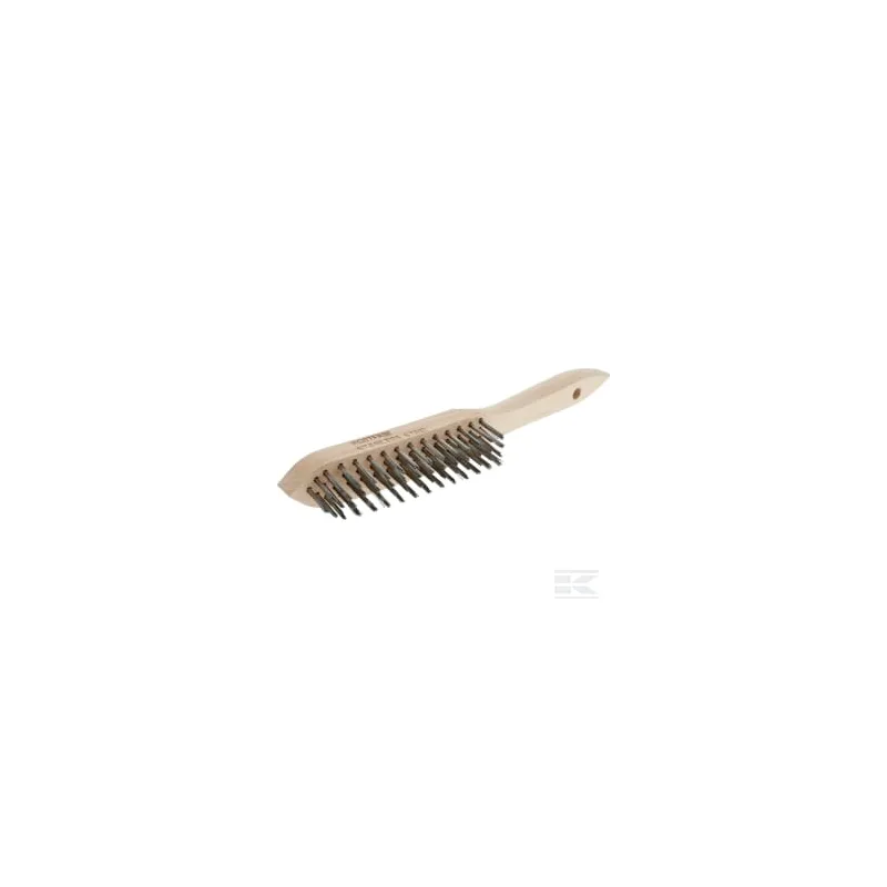Brosse métallique en acier inoxydable 4 rangs