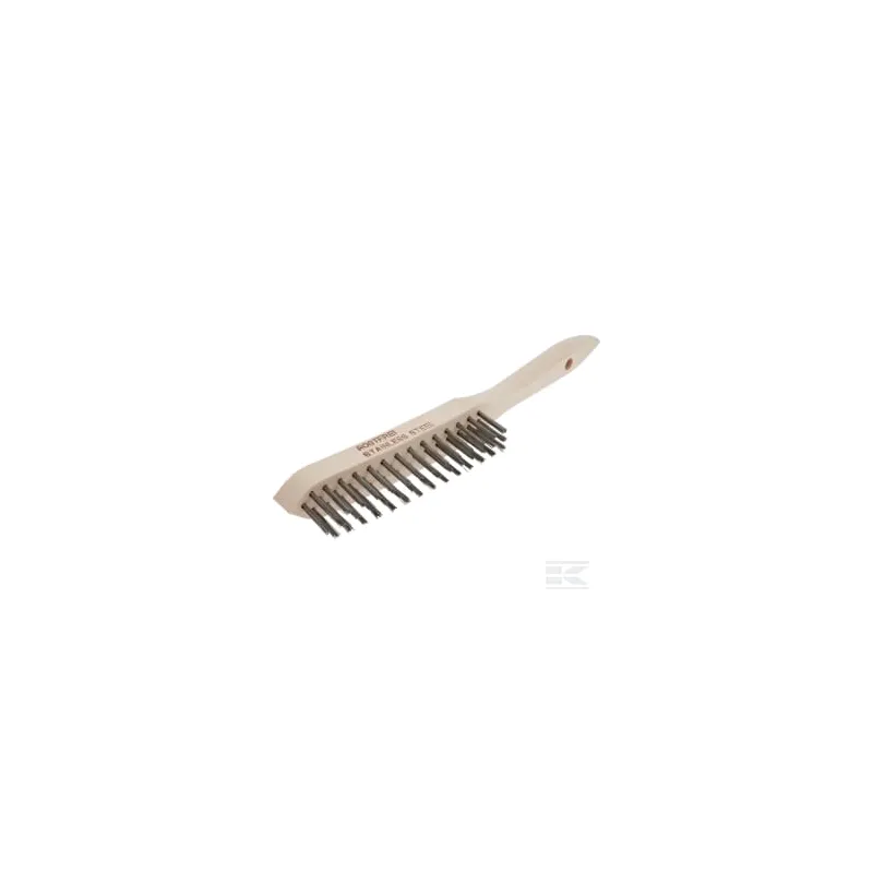 Brosse métallique en acier inoxydable 3 rangs