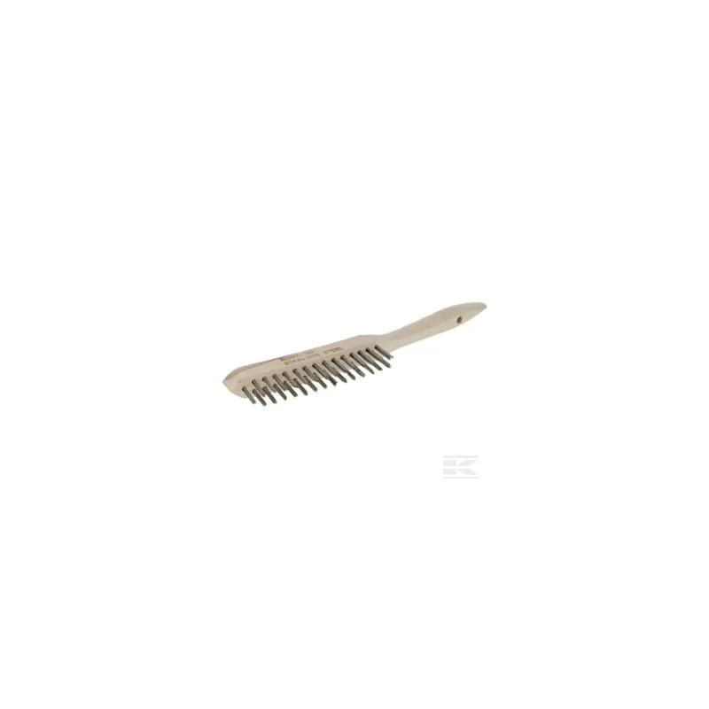 Brosse métallique en acier inoxydable 2 rangs