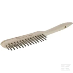 Brosse métallique en acier inoxydable 2 rangs