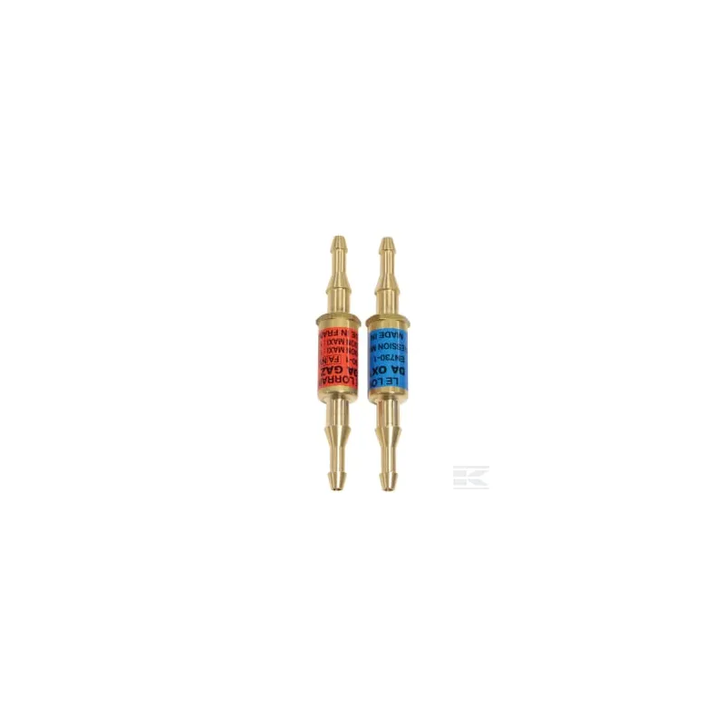Lot de 2 antiretours pare-flamme OX & AD + 4 colliers (Ø  6.3 mm)