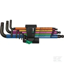 Jeu de clés mâles coudées 9pc