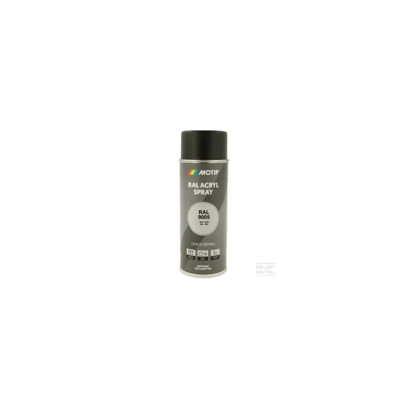 RAL 9005 spray acr. noir foncé