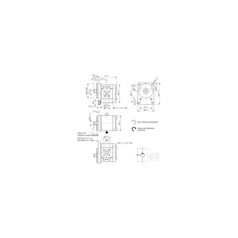 Moteur hydraulique AZMF-11-016RFB20MB Bosch Rexroth