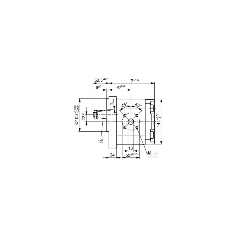 Pompe hydraulique AZPG-22-045RCB20MB Bosch Rexroth