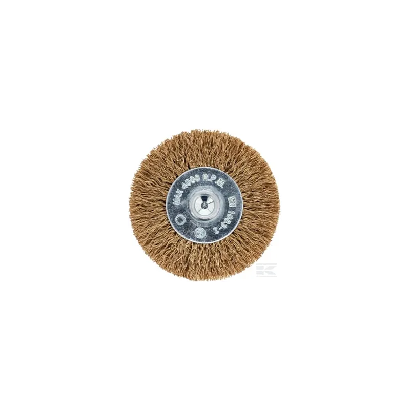 Brosse pour grain de bois D80x35 tige 8 sertie Cordwire 0,25
