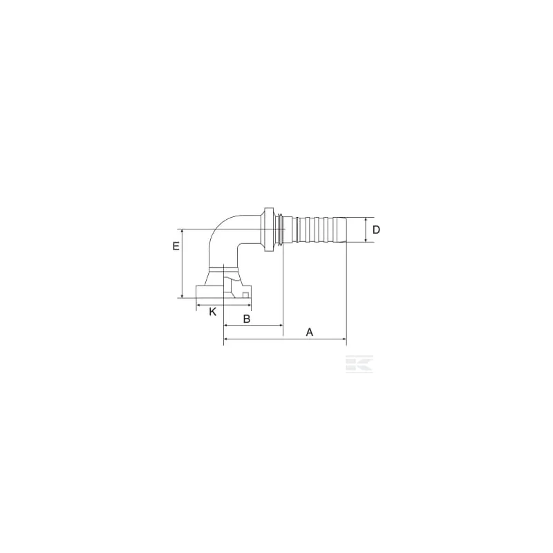 Racc. à sertir DN16-34,2 Komatsu 90°