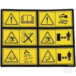 Autocollant d'avertissement