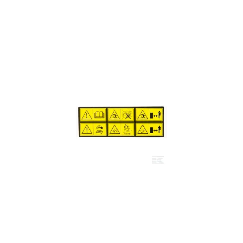 Étiquette de sécurité 6 pictogrammes
