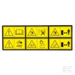 Étiquette de sécurité 6 pictogrammes