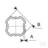 Tube profilé extérieur SFT S4/S5, 4 angles, diamètre 50,2 x 44,7 x 2,75 mm, longueur : 3 000 mm