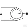 Tube profilé extérieur 4, triangulaire, diamètre 43,5 x 37,3 x 3,1 mm, longueur : 3 000 mm