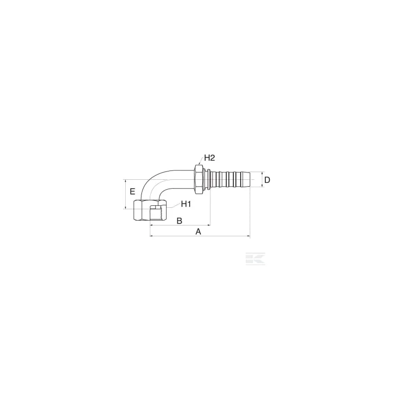 Racc. à sertir DN20-1"3/16 SAE 90°