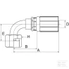 Racc. à sertir DN19-1"7/16ORFS 90°