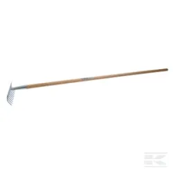 Rateau à gazon 10 dents avec manche