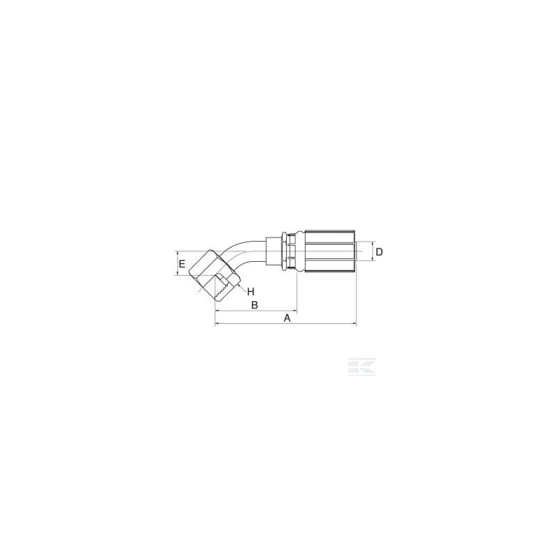 Racc. à sertir DN19-1"7/16ORFS 45°