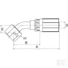 Racc. à sertir DN19-1"7/16ORFS 45°