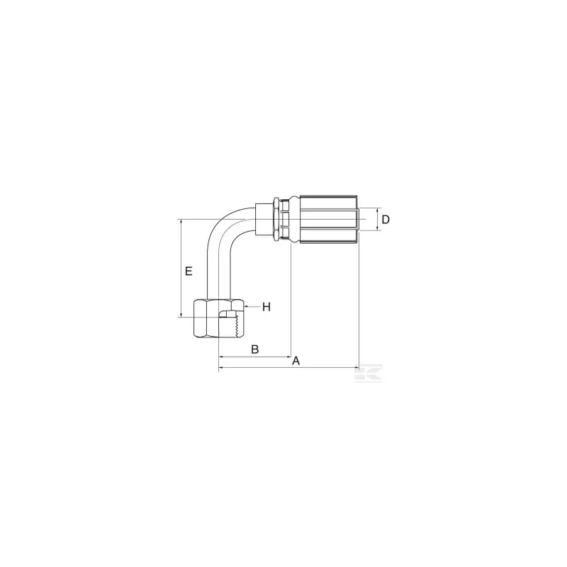 Racc. à sertir DN19-1"3/16ORFS 90°