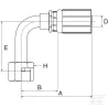 Racc. à sertir DN19-1"3/16ORFS 90°