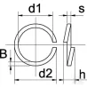 Rondelle élastique M4x7,6x0,9mm, Acier zingué DIN 127b Kramp