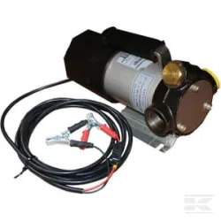 Pompe fuel 12V 34l/min avec pattes et câble 2m avec pinces batterie
