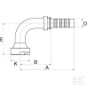 Raccord à sertir 90° DN20-47,6 utilisable pour CAT