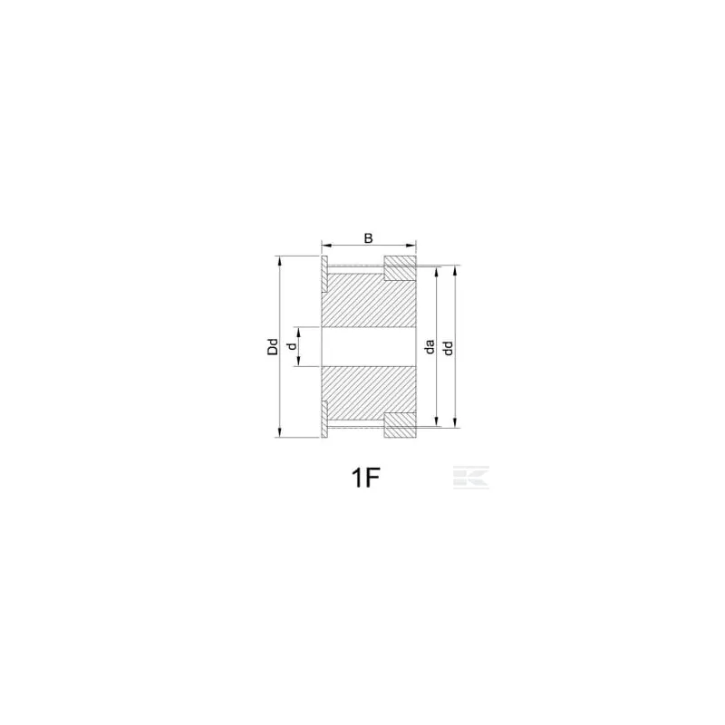 Poulie pour courroie dentée Type -T 28Z
