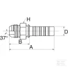 Racc. à sertir DN25-1"5/8 JIC