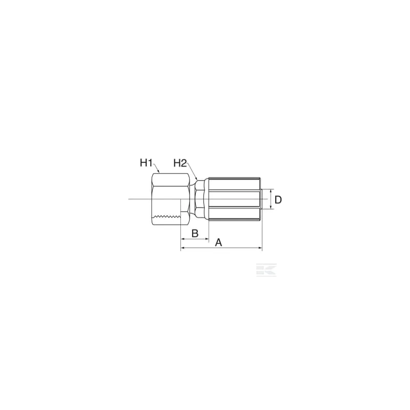 Racc. à sertir DN25-1"3/16ORFS