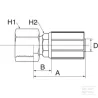 Racc. à sertir DN25-1"3/16ORFS