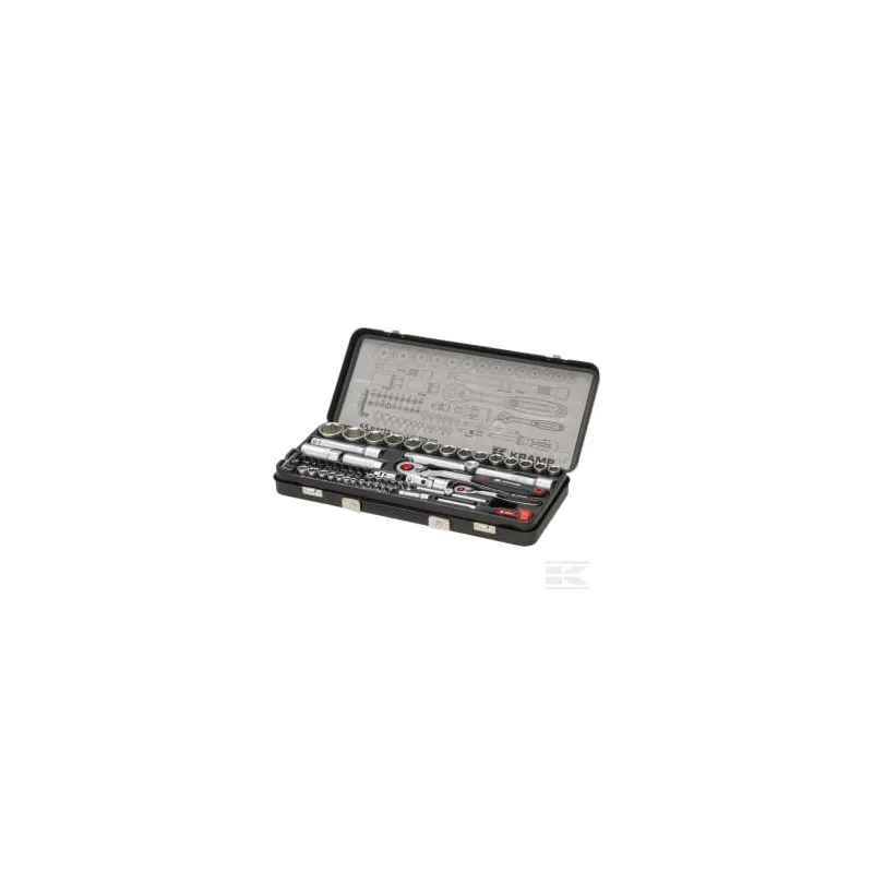Jeu 65 douilles 1/4" + 1/2"