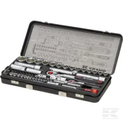 Jeu 65 douilles 1/4" + 1/2"
