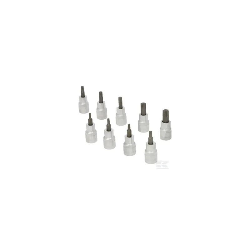 Jeu 9 douilles 1/2" Torx