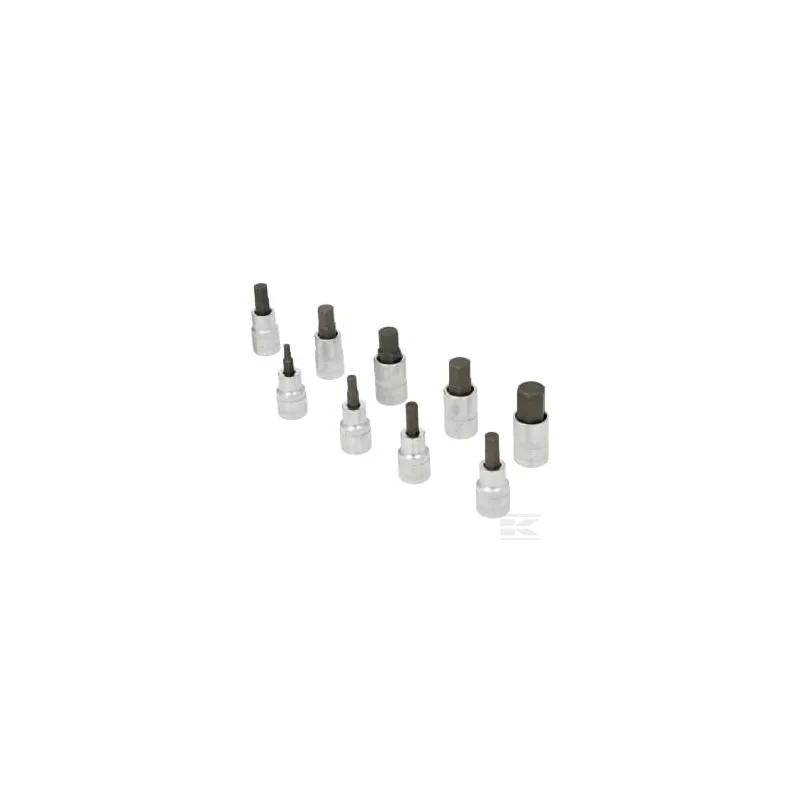 Jeu 9 douilles 1/2" 6 pans, pouce