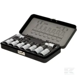 Jeu 9 douilles 1/2" 6 pans, métrique