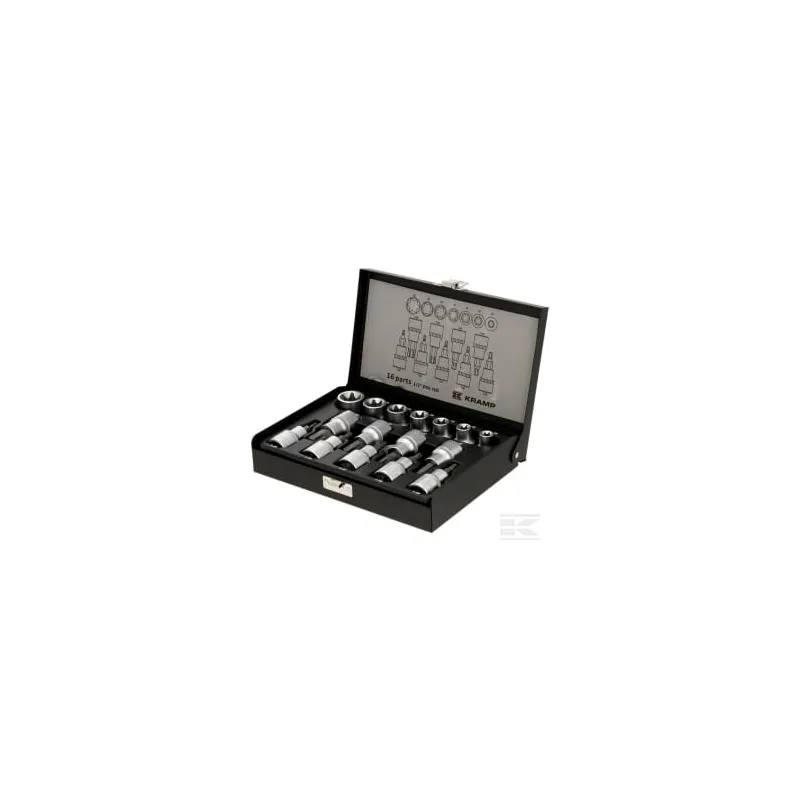 Jeu 16 douilles 1/2" Torx