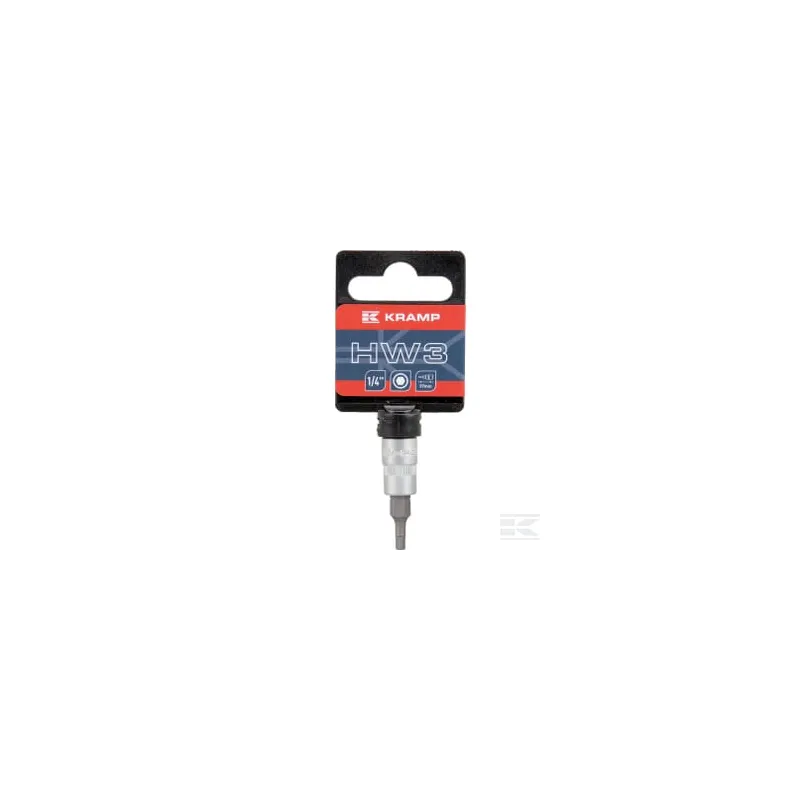 Douille de tournevis 1/4" Hex 3 mm