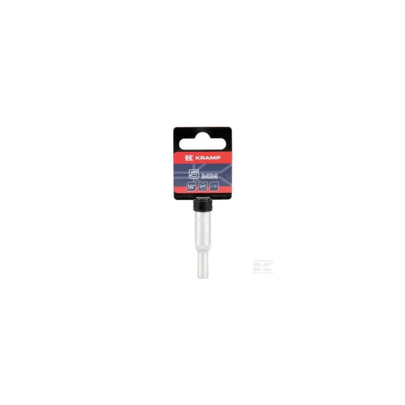 Douille longue 1/4" 6 pans 5 mm