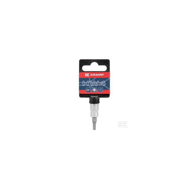 Douille de tournevis 1/4" Hex 4 mm