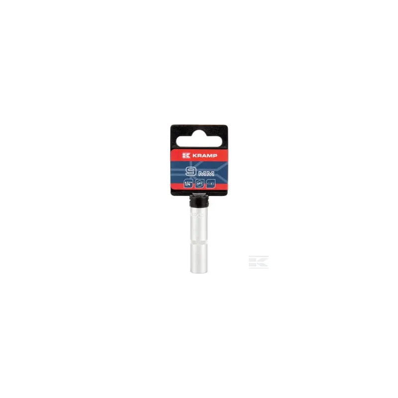 Douille longue 1/4" 6 pans 9 mm