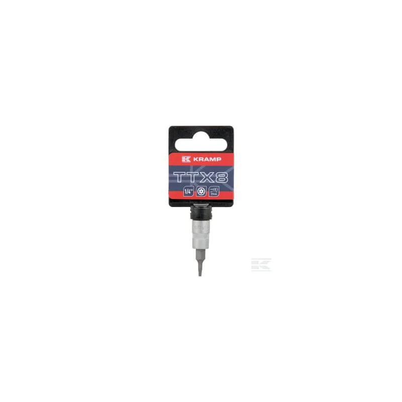 Douille de tournevis 1/4" Torx TX 8
