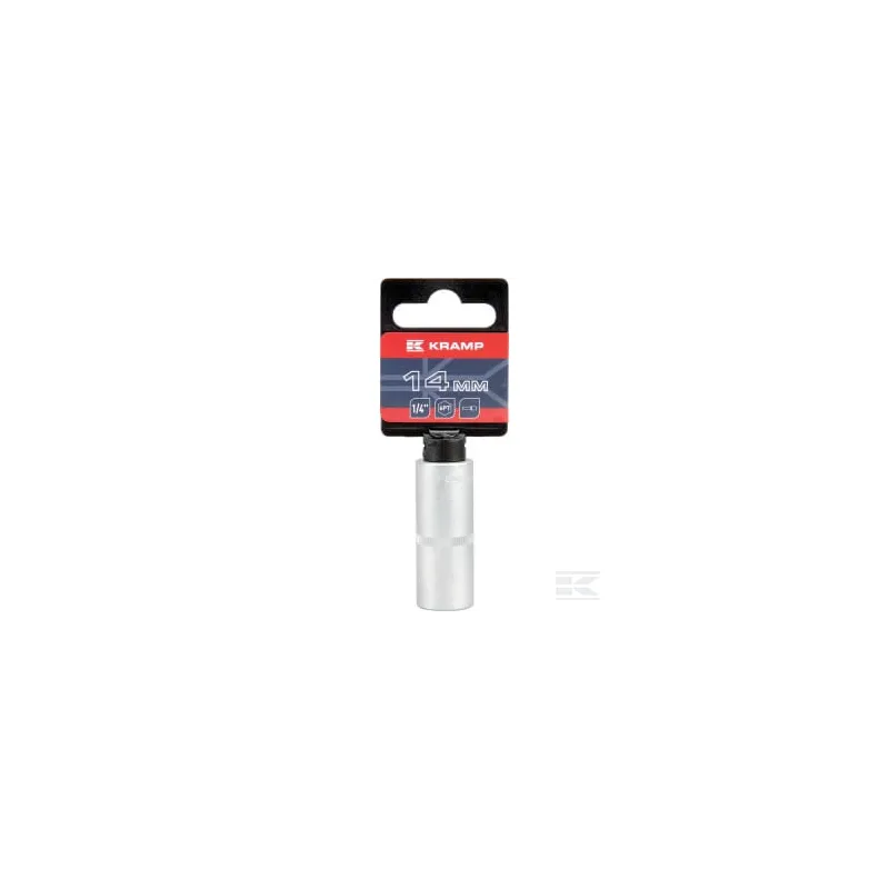 Douille longue 1/4" 6 pans 14 mm
