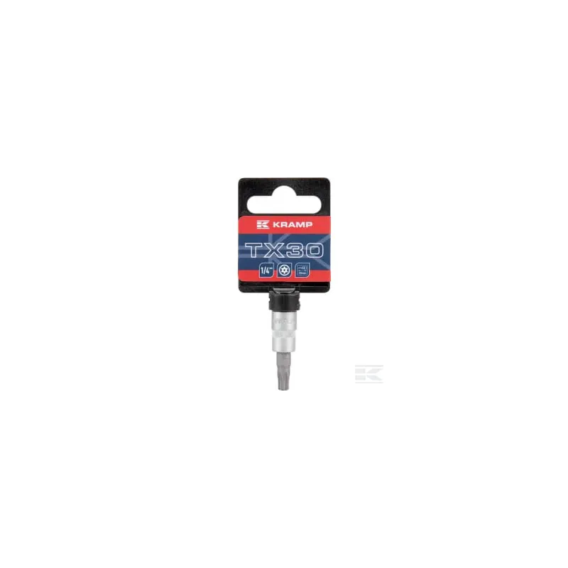 Douille de tournevis 1/4" Torx TX 30