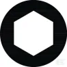 Douille de tournevis 1/4" Hex 6 mm